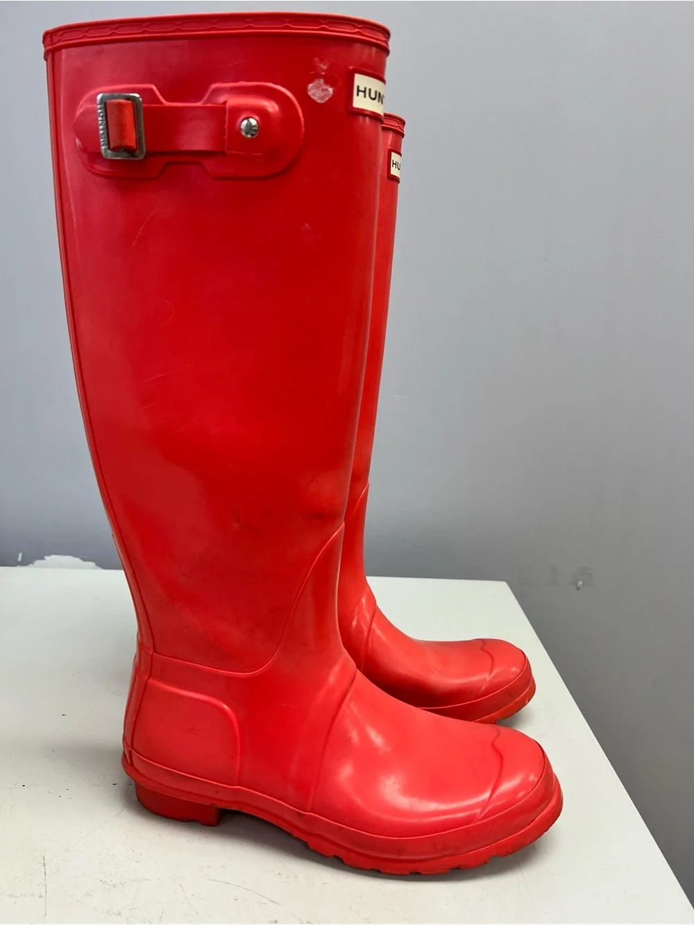 Hunter Tall Coral Rain / Work Boots Women’s 8